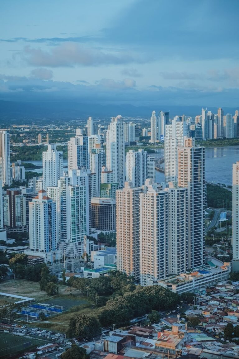 clouds over city