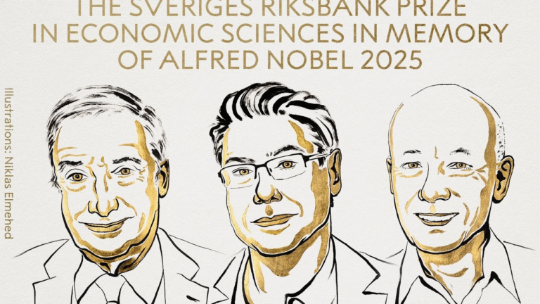 Premio Nobel de Economía 2025 reconoce a tres economistas por sus aportes sobre la innovación y el crecimiento sostenido