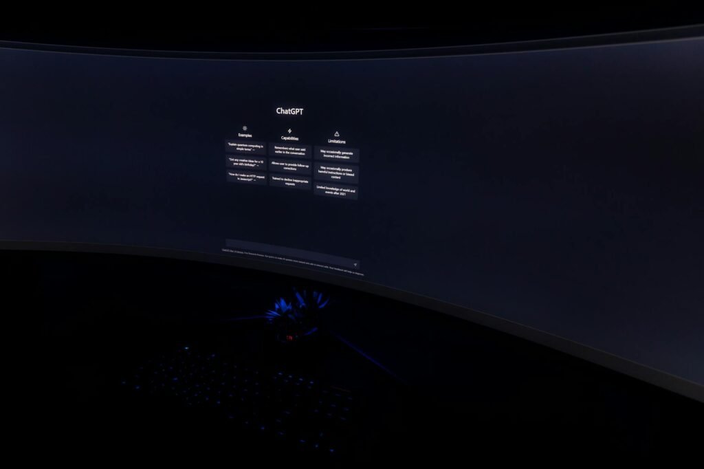 chatgpt text on monitor