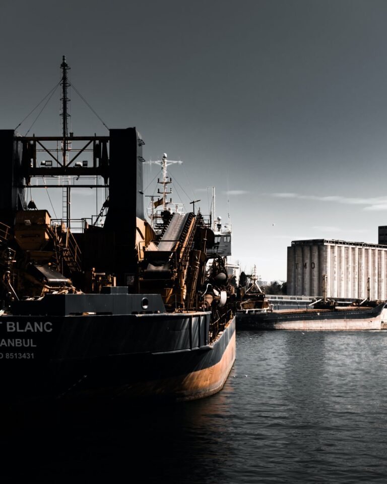 trawler in harbor