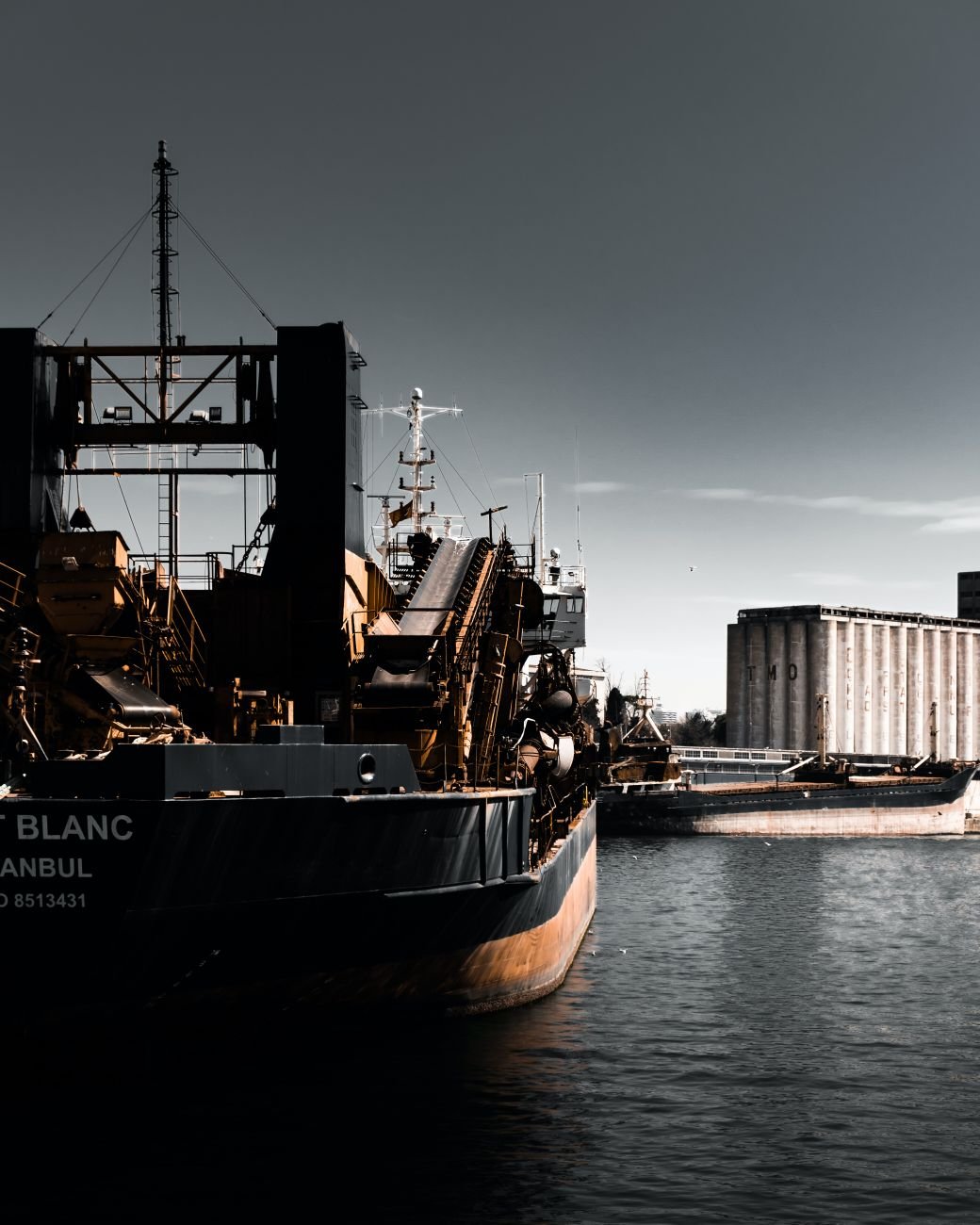 trawler in harbor