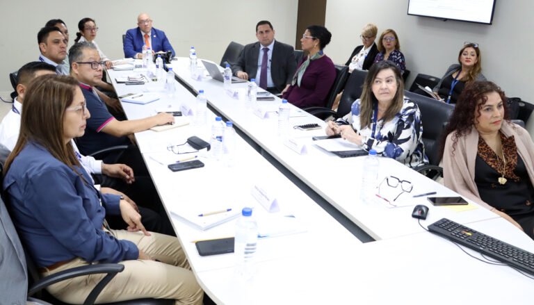 Funcionarios de Panamá y Guatemala reunidos alrededor de una mesa de trabajo
