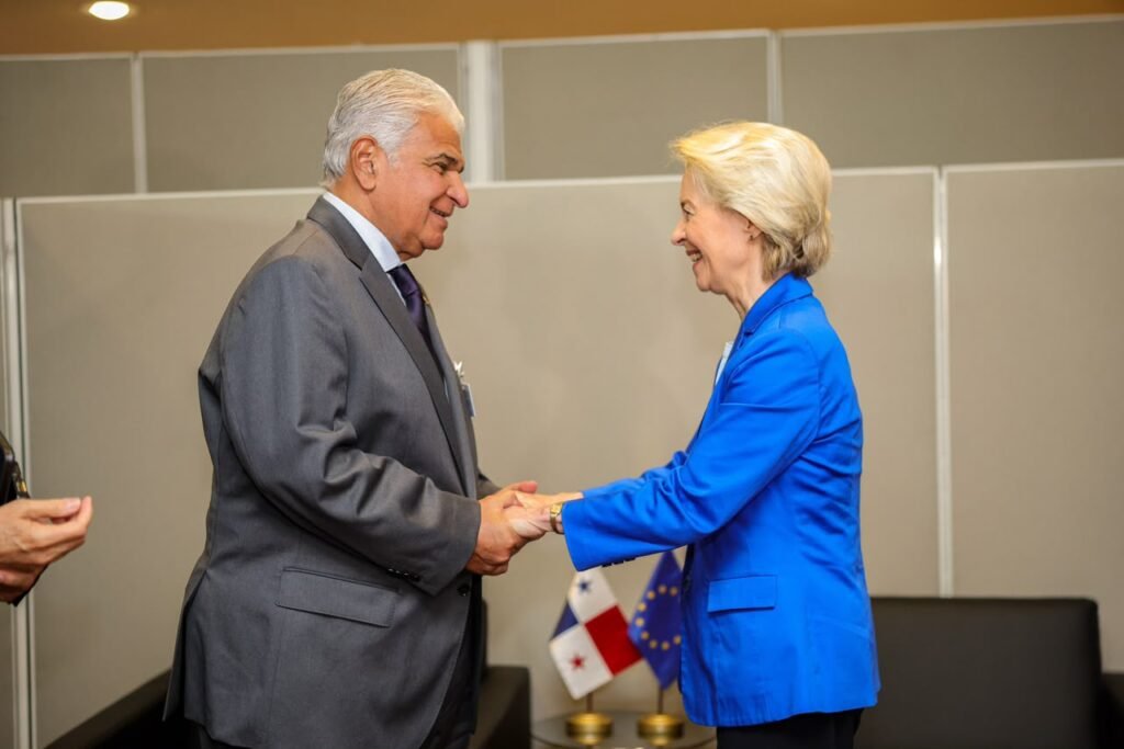 José Raúl Mulino y Ursula von der Leyen. Foto suministrada a Mirada Económica.