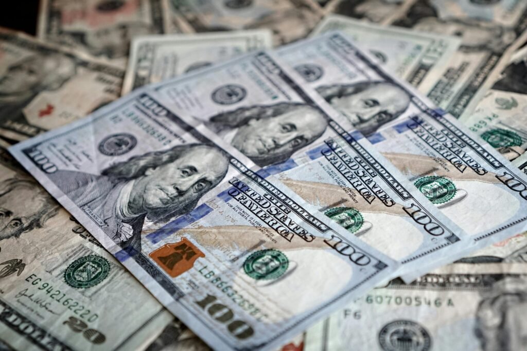 Stack of US Dollar Bills for Finance Concept