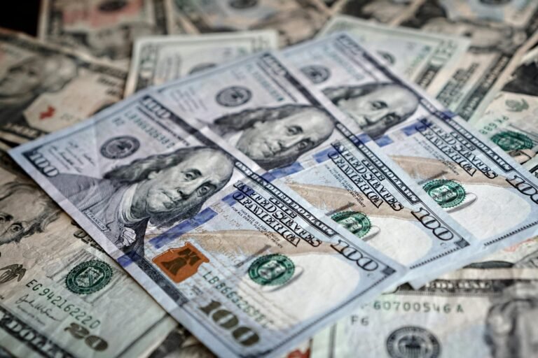 Stack of US Dollar Bills for Finance Concept