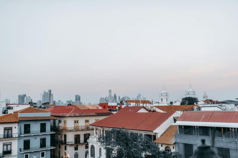 aerial view of houses at urban area