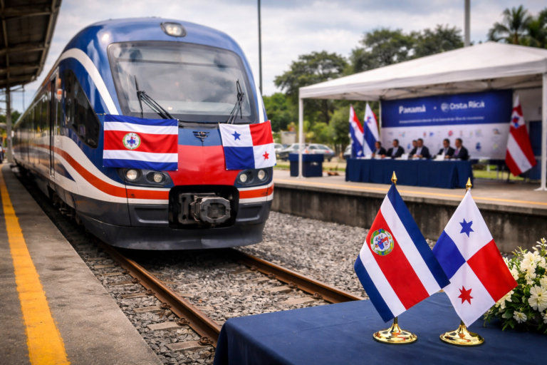 Panamá y Costa Rica firman acuerdo para corredor ferroviario regional