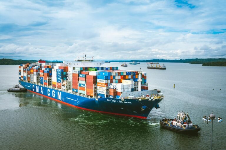 cargo ship on sea