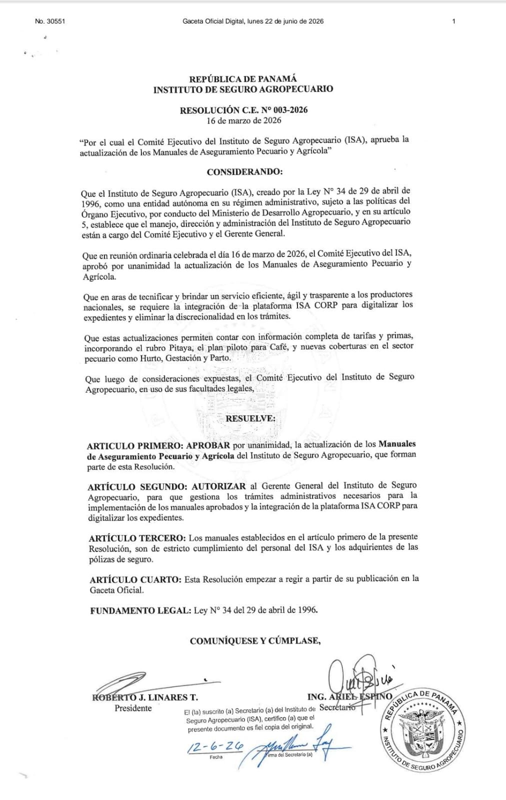 Modernizan reglas para asegurar la producción agropecuaria - Panamá y Centroamérica