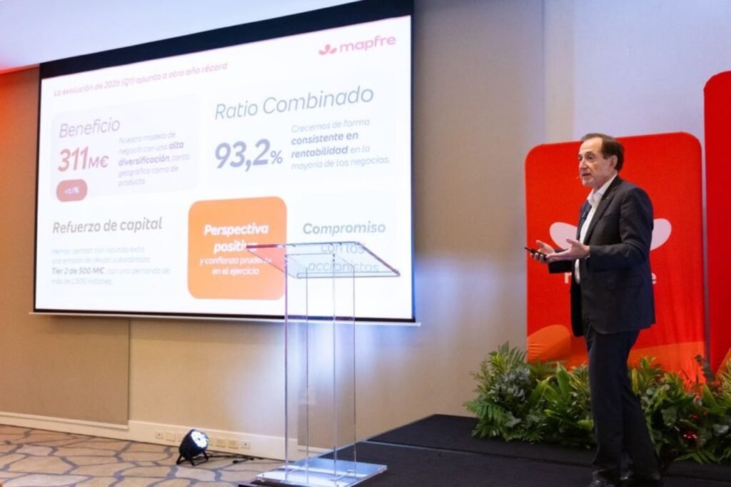 Antonio Huertas, presidente de Mapfre, durante una presentación en Panamá