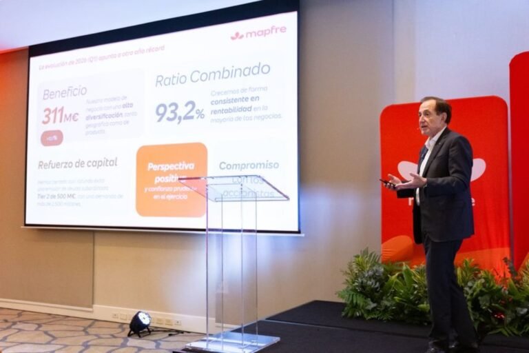 Antonio Huertas, presidente de Mapfre, durante una presentación en Panamá