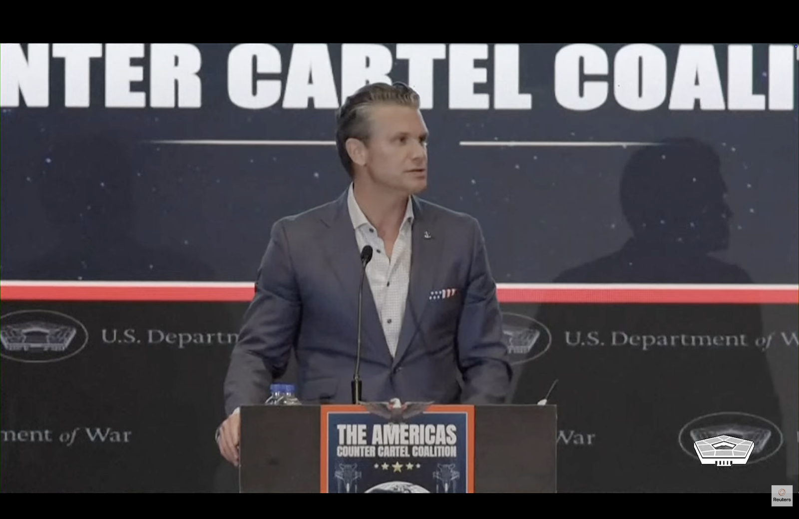 Pete Hegseth habla ante la Coalición Anticarteles de las Américas en Panamá